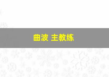 曲波 主教练